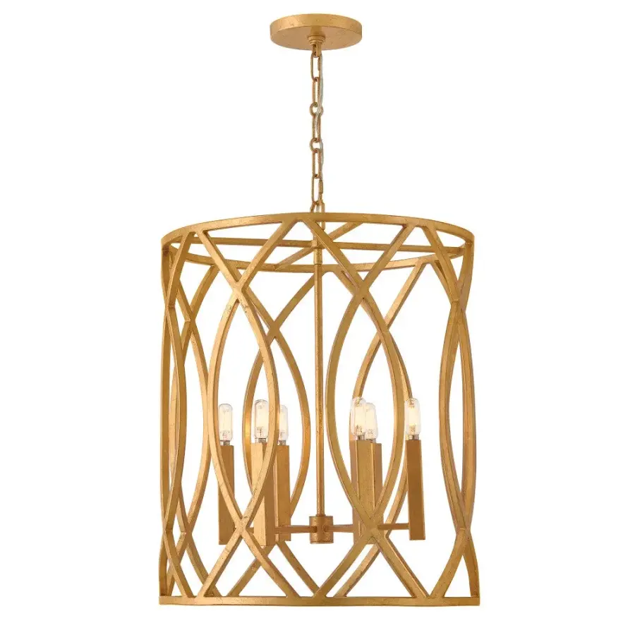 Leona LED Pendant in Distressed Brass - Image 9