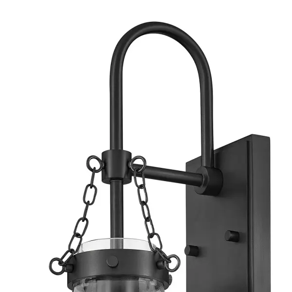 Eloise is bold and balanced with a compelling silhouette that is the definition of “statement-making.” Clear, raindrop-shaped glass is further enhanced by the delicate chain detailing to finish off a truly eye-catching fixture. Eloise adds to any transitional, modern, or traditional space. - alternate view