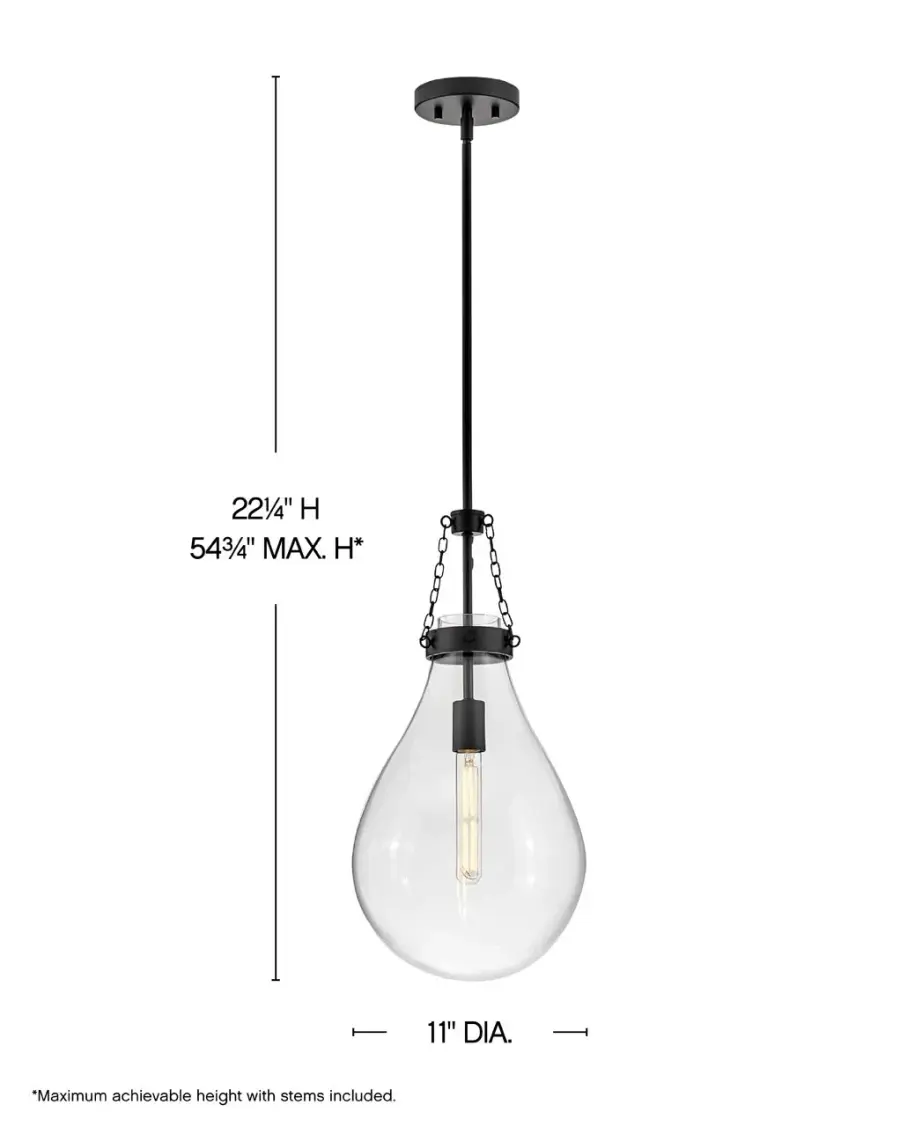 Eloise LED Pendant in Black - Image 2