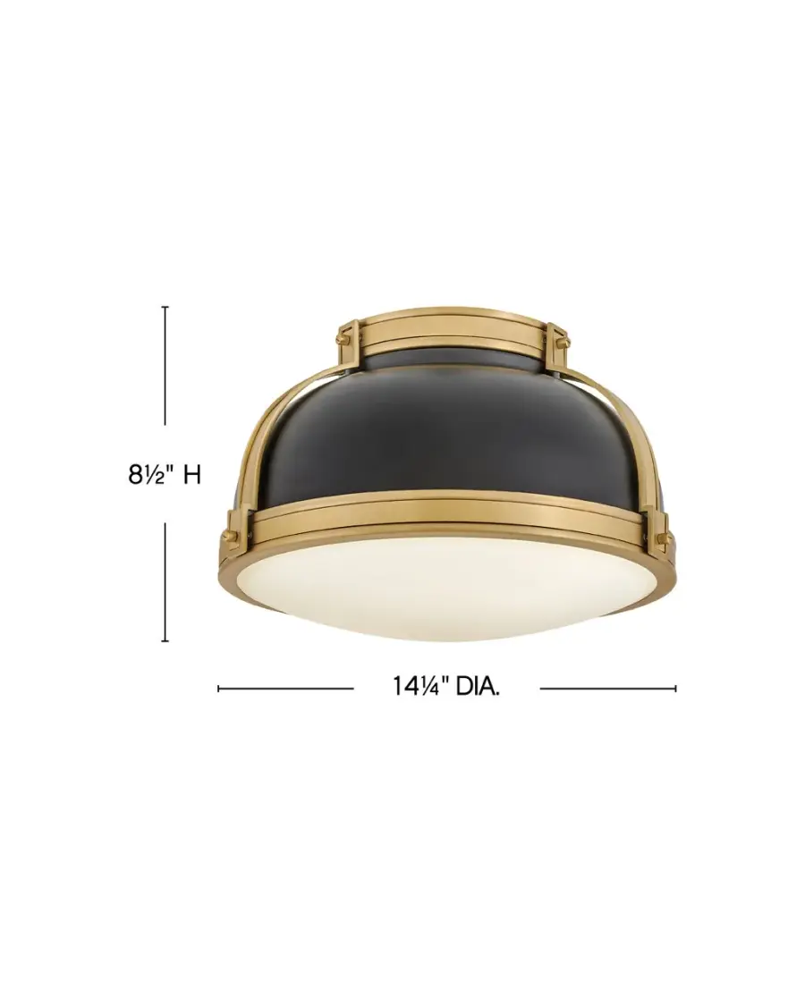 Barton LED Flush Mount in Black - Image 2