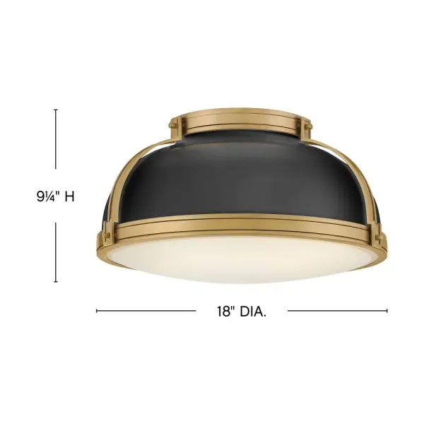 Barton LED Flush Mount in Black - Image 7