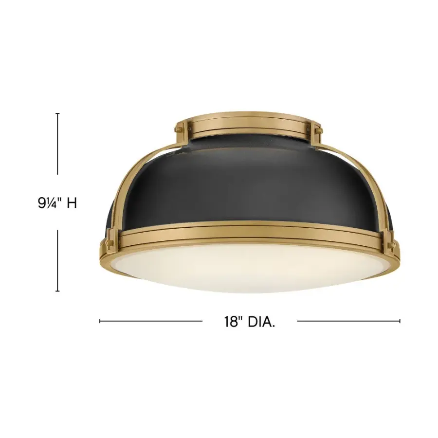 Barton LED Flush Mount in Black - Image 7