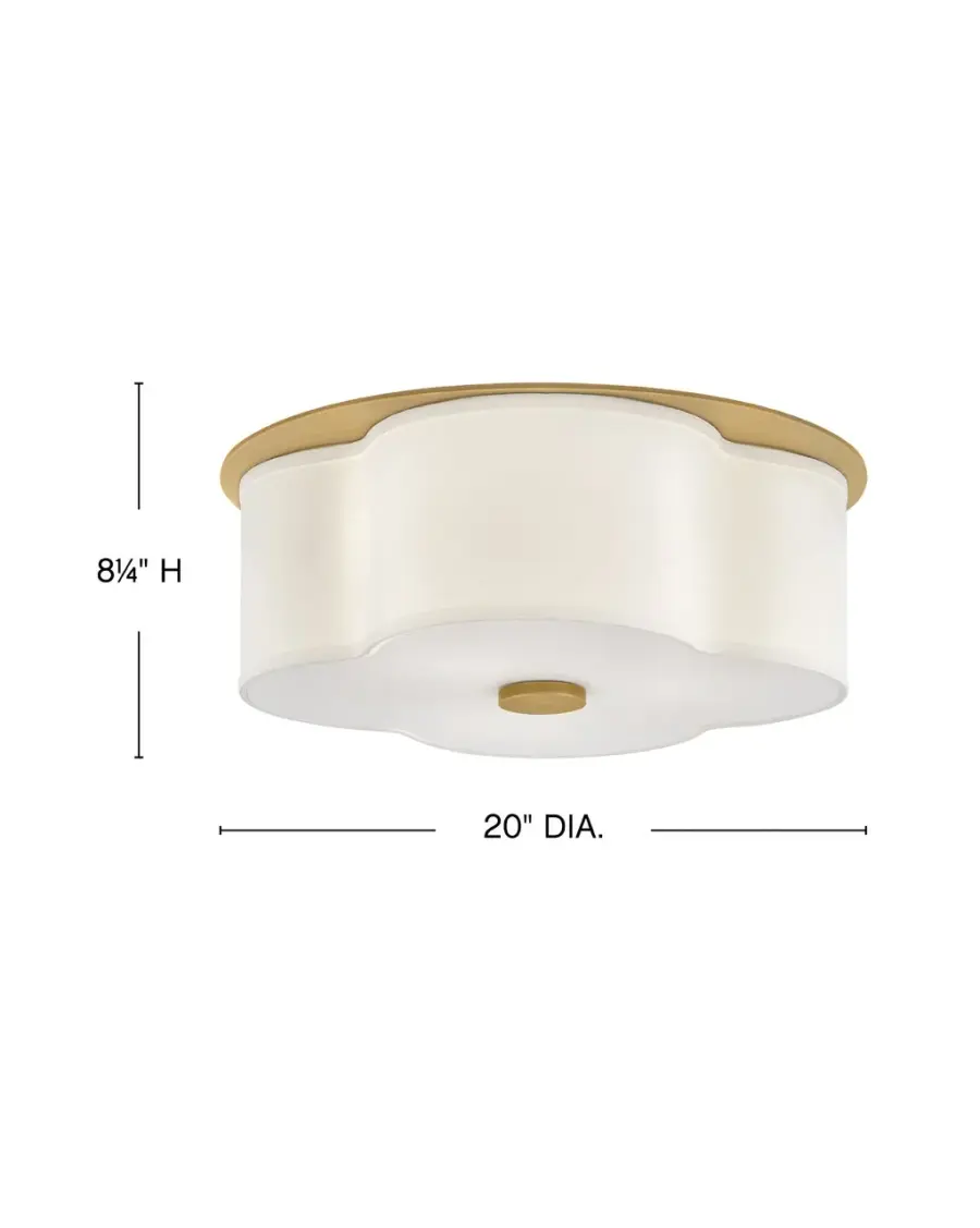 Delaney LED Flush Mount in Heritage Brass - Image 2