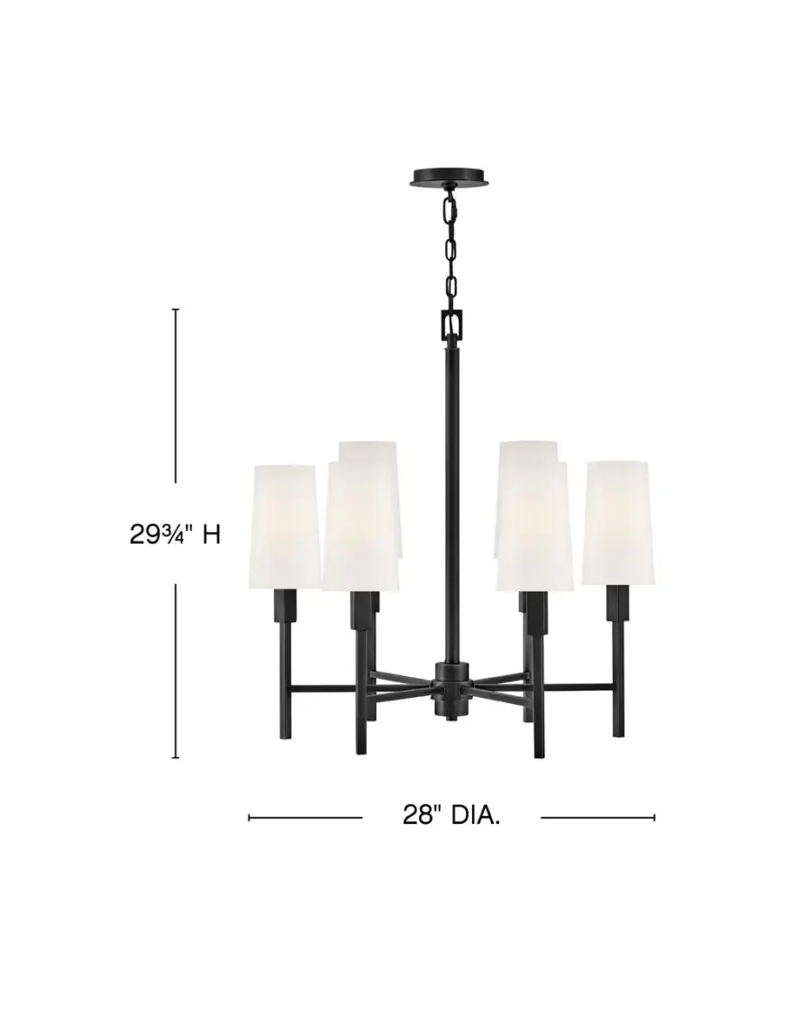 Fenwick LED Chandelier in Black - Image 2