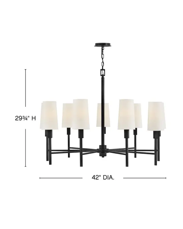 Fenwick’s chic, tailored aesthetic perfectly showcases its natural paper shades accentuated by bespoke, topstitched detailing. Square arms create dynamic angles complemented by a Heritage Brass or Black finish. - alternate view