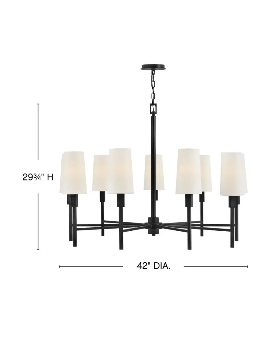 Fenwick LED Chandelier in Black - Image 2