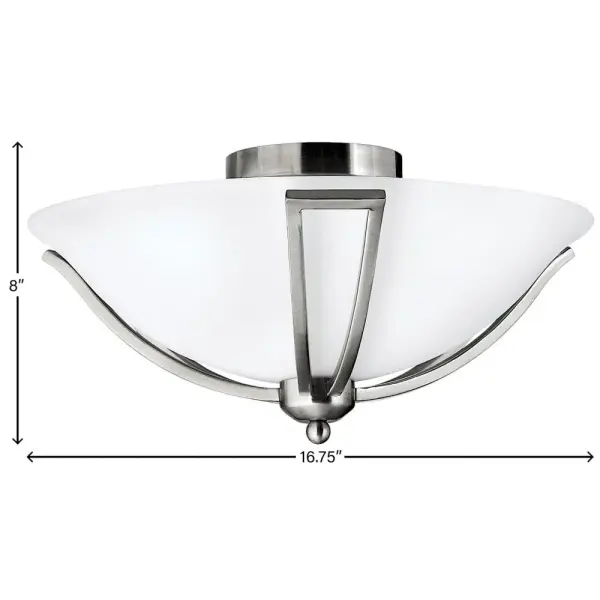 Bolla LED Flush Mount in Brushed Nickel - Image 4