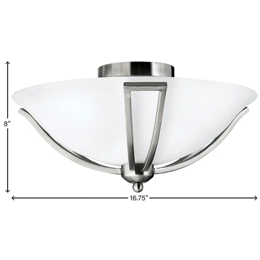 Bolla LED Flush Mount in Brushed Nickel - Image 4