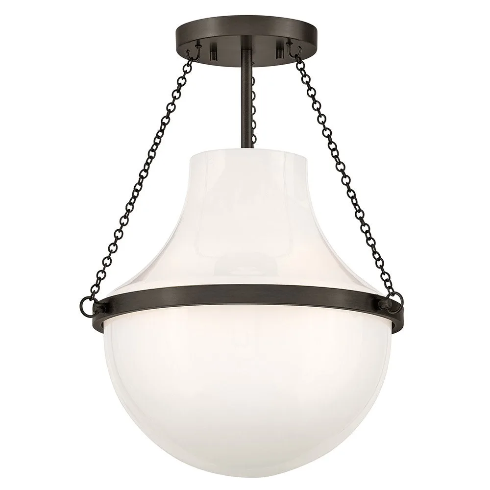 Collins LED Semi-Flush Mount in Black Oxide