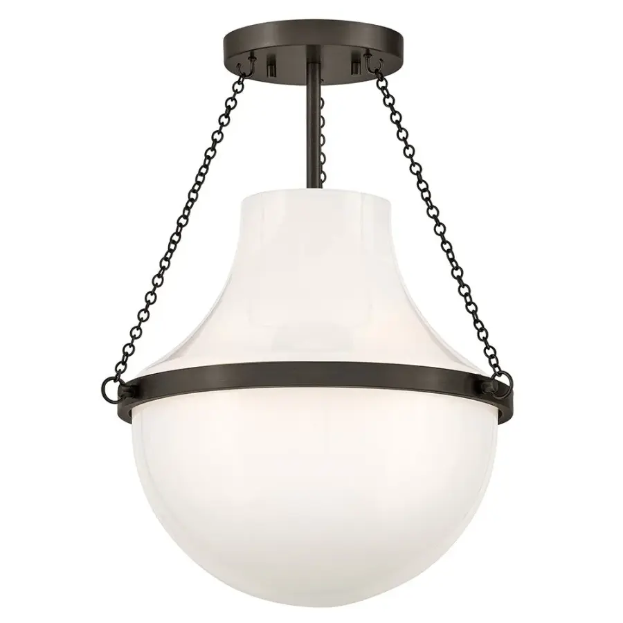 Collins LED Semi-Flush Mount in Black Oxide - Image 1