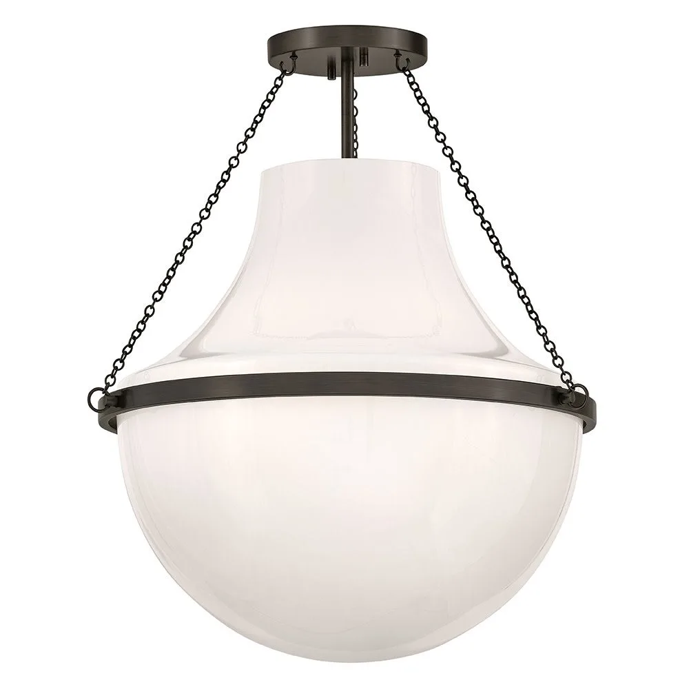 Collins LED Semi-Flush Mount in Black Oxide