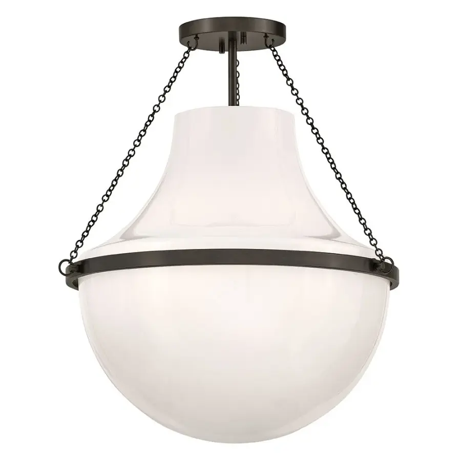 Collins LED Semi-Flush Mount in Black Oxide - Image 1