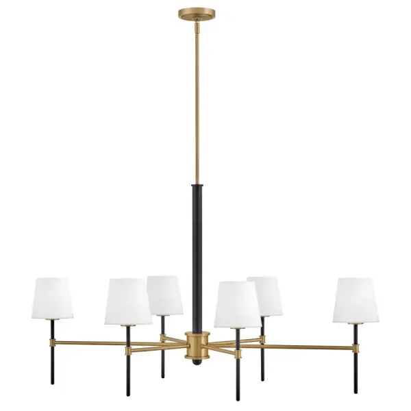 Saunders 6-Light LED Linear Pendant in Black - Image 5
