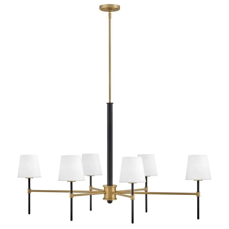 Saunders 6-Light LED Linear Pendant in Black - Image 5