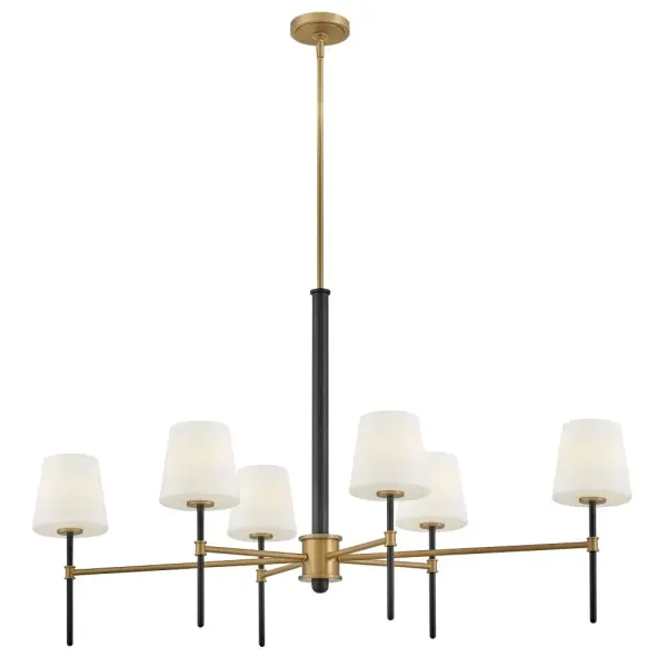 Saunders 6-Light LED Linear Pendant in Black - Image 6