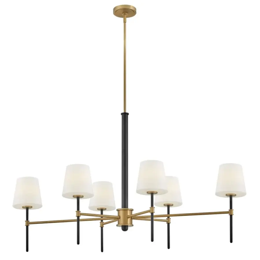 Saunders 6-Light LED Linear Pendant in Black - Image 6