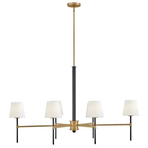 Saunders 6-Light LED Linear Pendant in Black - Image 7