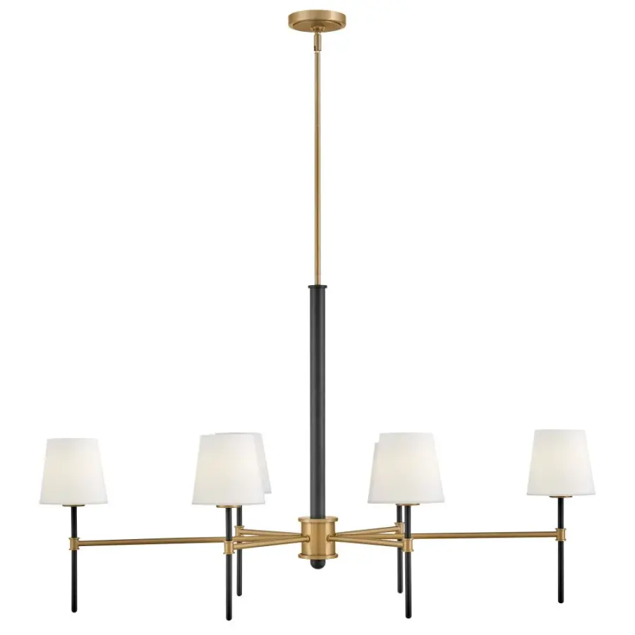 Saunders 6-Light LED Linear Pendant in Black - Image 7