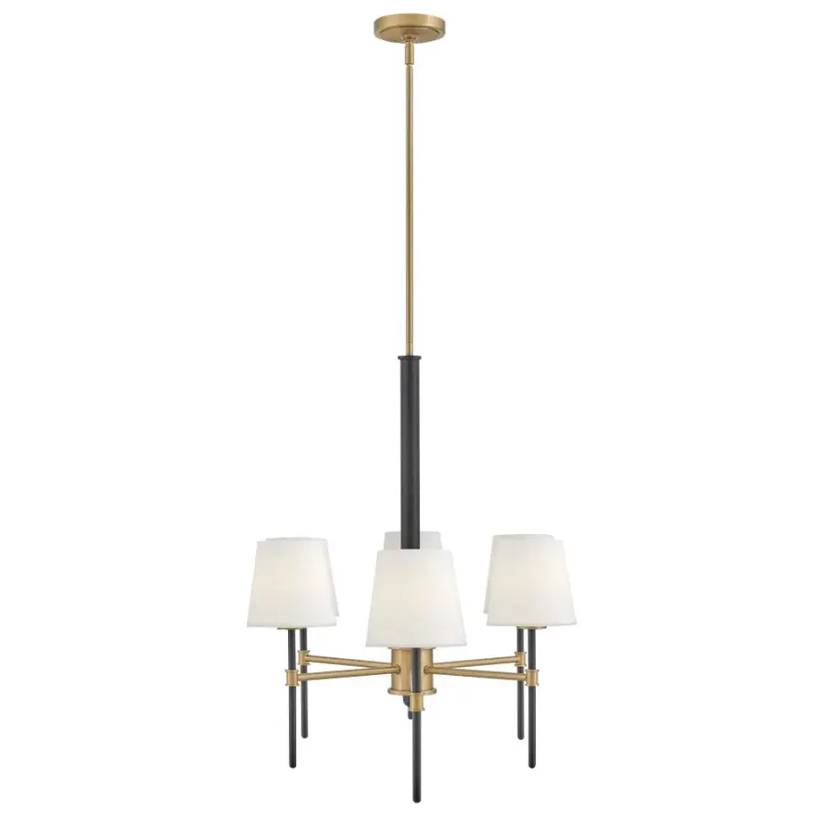 Saunders 6-Light LED Linear Pendant in Black - Image 8
