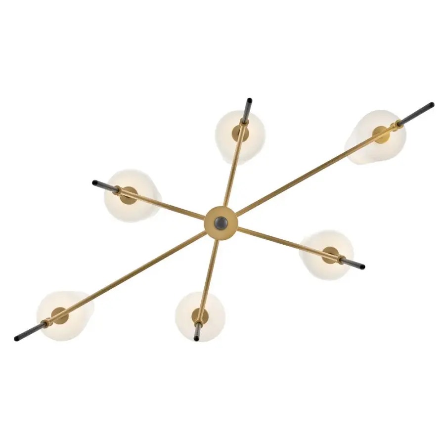 Saunders 6-Light LED Linear Pendant in Black - Image 9