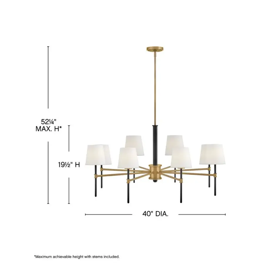 Saunders LED Chandelier in Black - Image 2