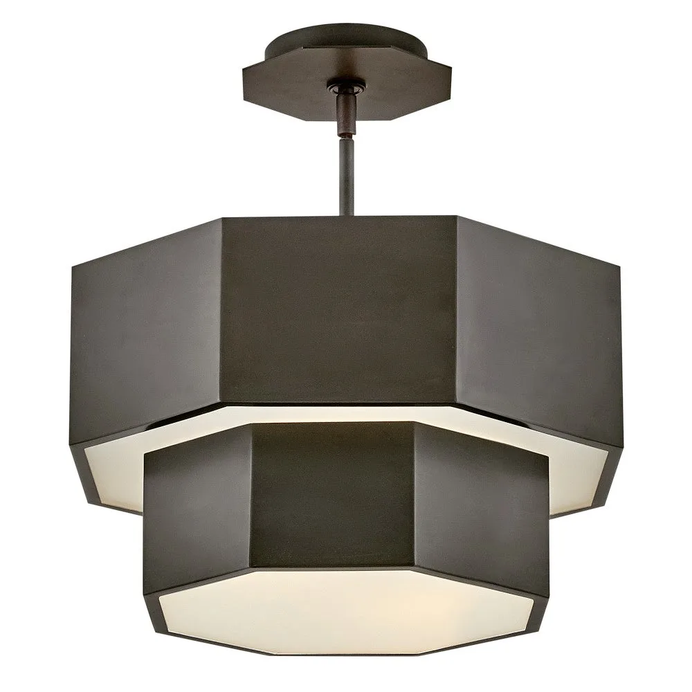 Facet LED Convertible Flush Mount in Black Oxide