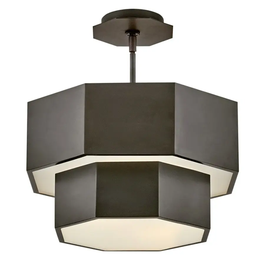 Facet LED Convertible Flush Mount in Black Oxide - Image 1