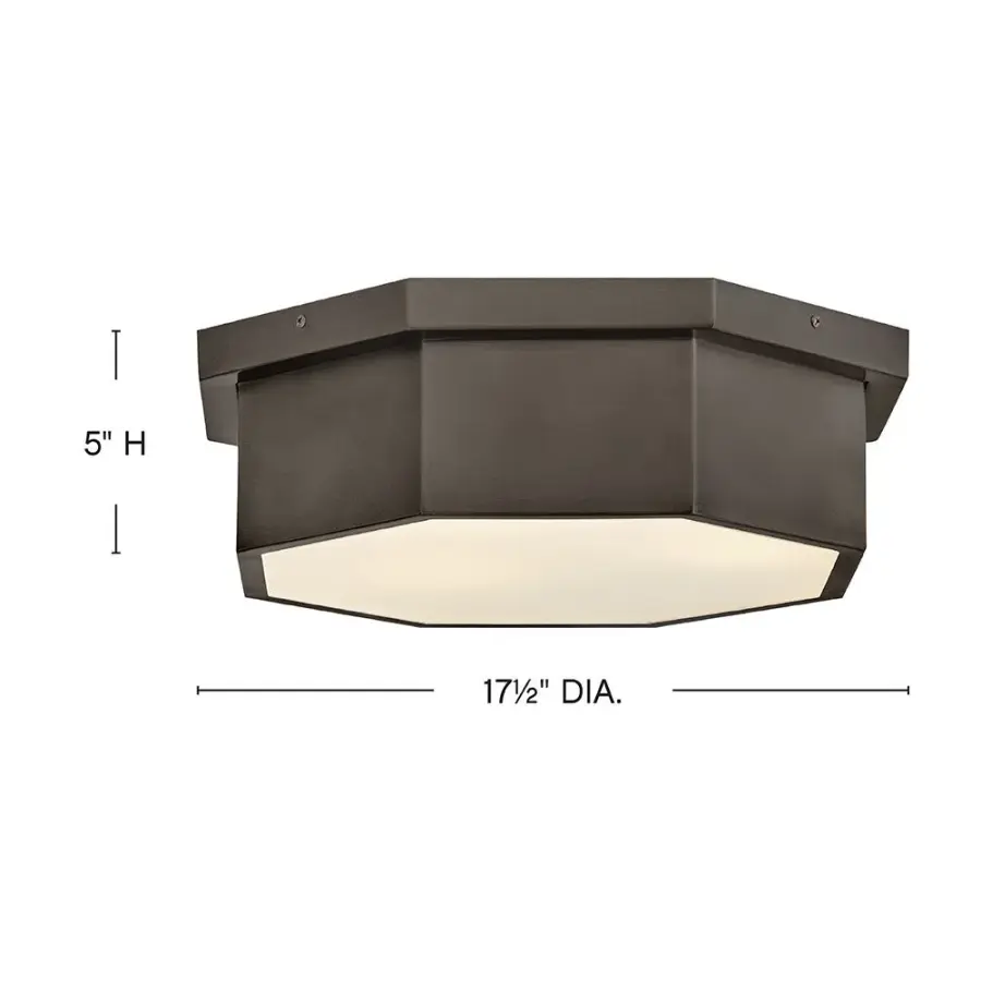 Facet LED Flush Mount in Black Oxide - Image 2