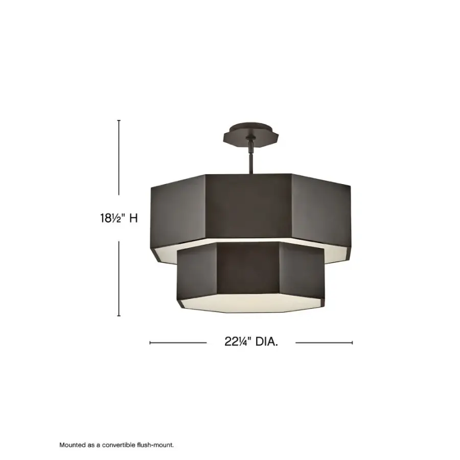 Facet LED Chandelier in Black Oxide - Image 3