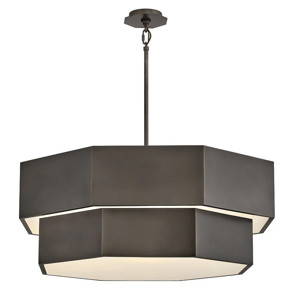 Facet LED Chandelier in Black Oxide