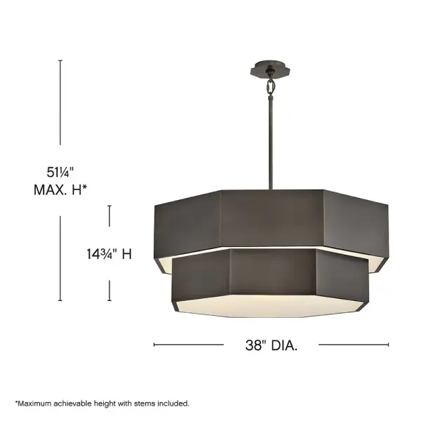 Facet LED Chandelier in Black Oxide - Image 3