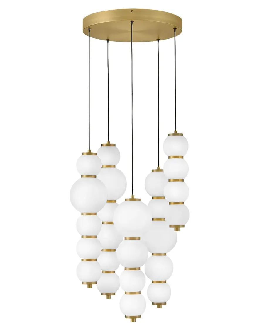 Trigo LED Chandelier in Lacquered Brass - Image 2