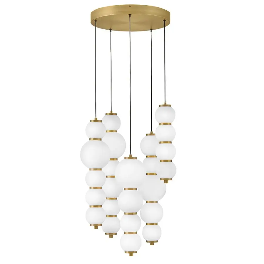 Trigo LED Chandelier in Lacquered Brass - Image 8
