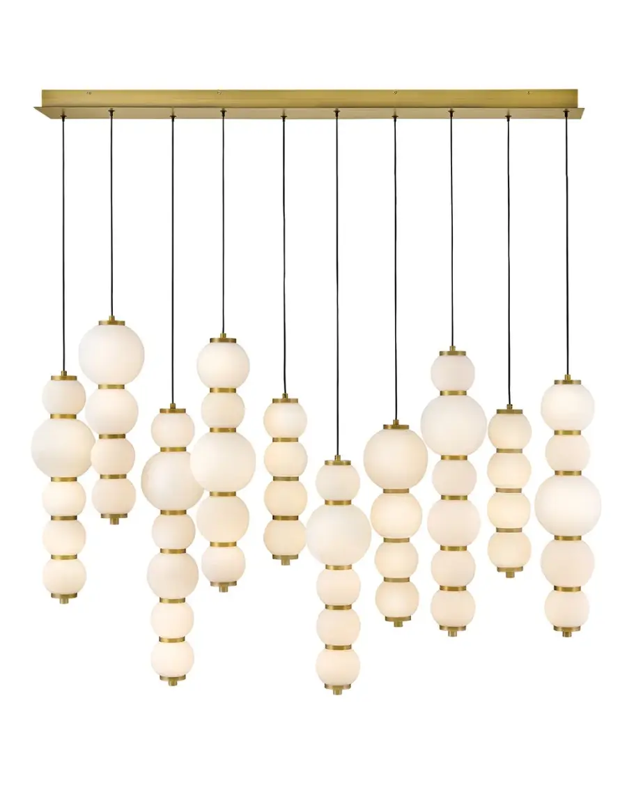 Trigo LED Linear Pendant in Lacquered Brass - Image 1