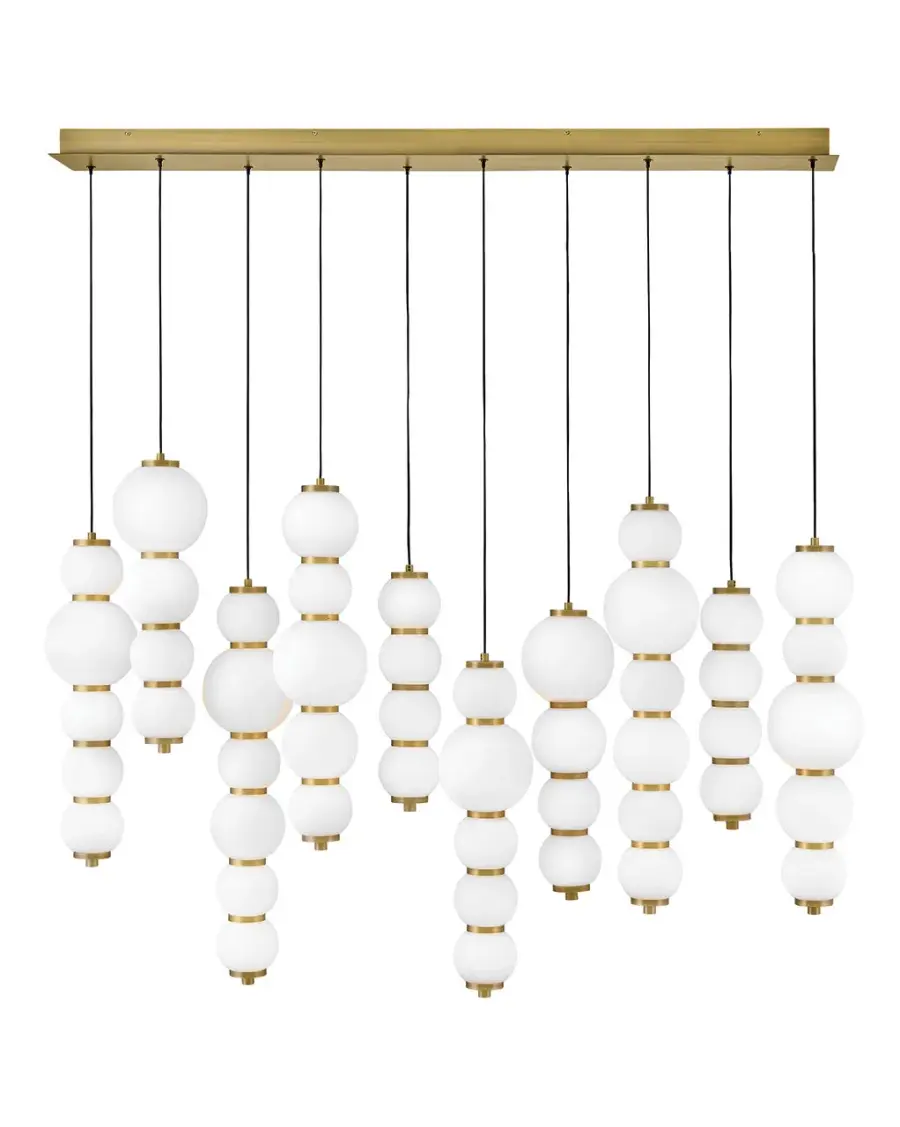 Trigo LED Linear Pendant in Lacquered Brass - Image 2
