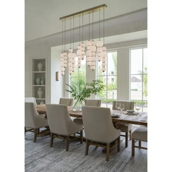 Trigo LED Linear Pendant in Lacquered Brass - Image 11