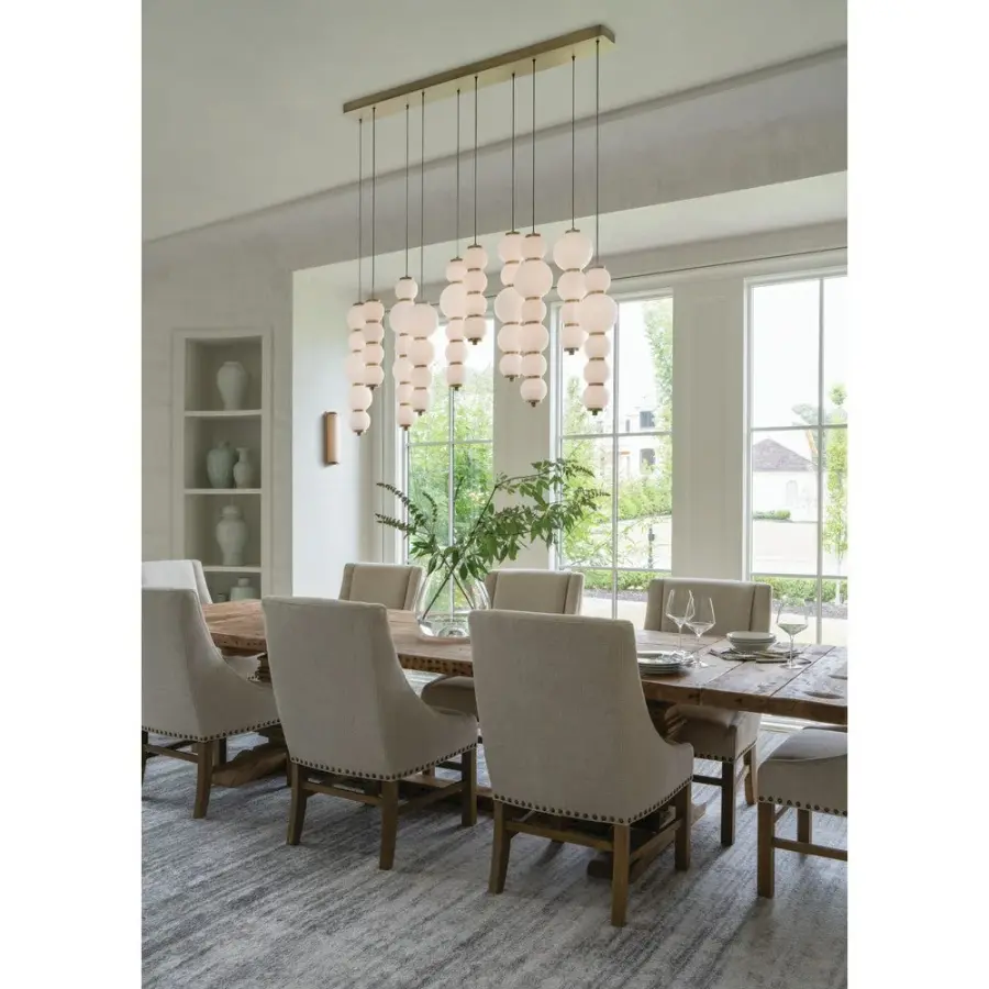Trigo LED Linear Pendant in Lacquered Brass - Image 11