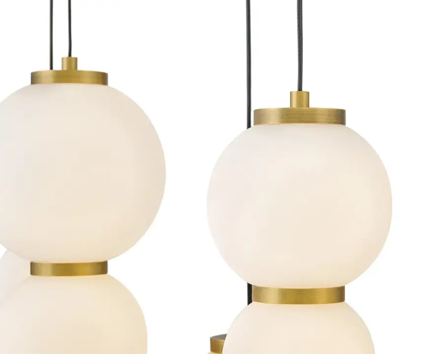 Trigo LED Linear Pendant in Lacquered Brass - Image 3