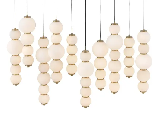 Trigo LED Linear Pendant in Lacquered Brass - Image 5