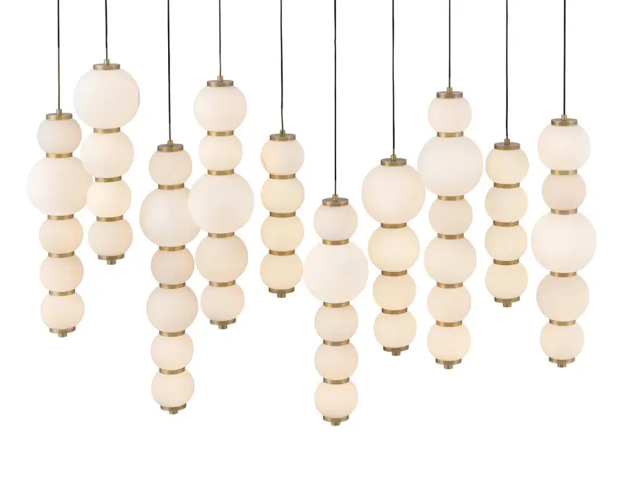 Trigo LED Linear Pendant in Lacquered Brass - Image 5