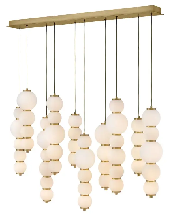 Trigo LED Linear Pendant in Lacquered Brass - Image 6