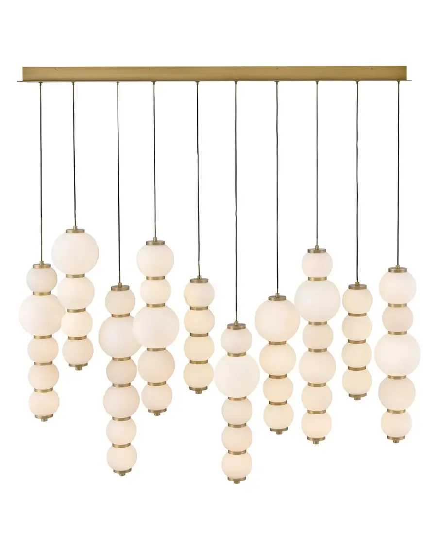 Trigo LED Linear Pendant in Lacquered Brass - Image 8