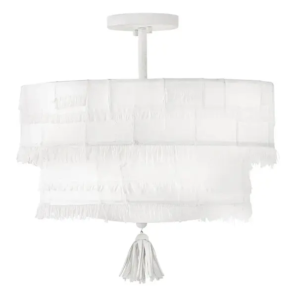 Baya LED Semi-Flush Mount in Textured Plaster - Image 11