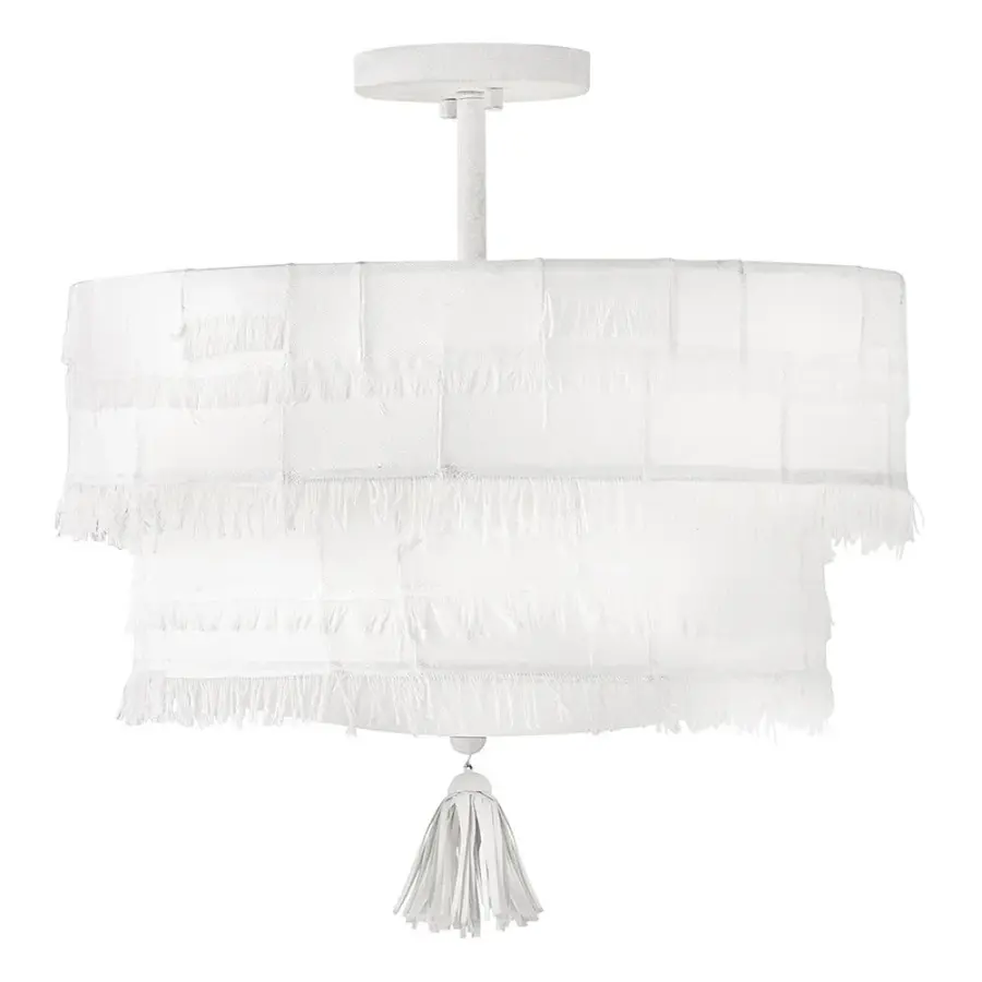 Baya LED Semi-Flush Mount in Textured Plaster - Image 11