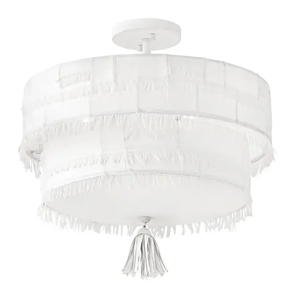 Baya LED Semi-Flush Mount in Textured Plaster - Image 9