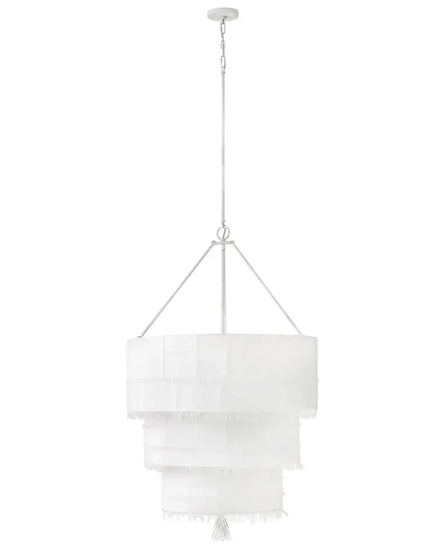 Baya LED Chandelier in Textured Plaster - Image 2