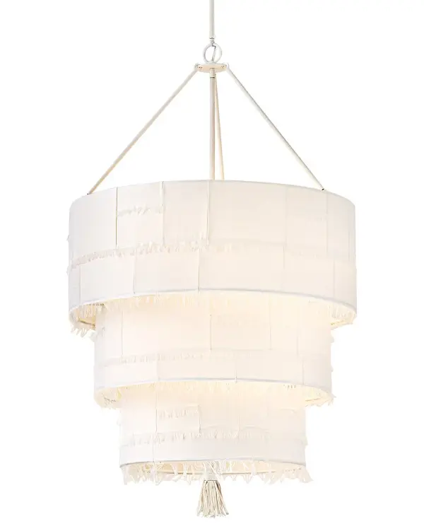 Baya LED Chandelier in Textured Plaster - Image 5
