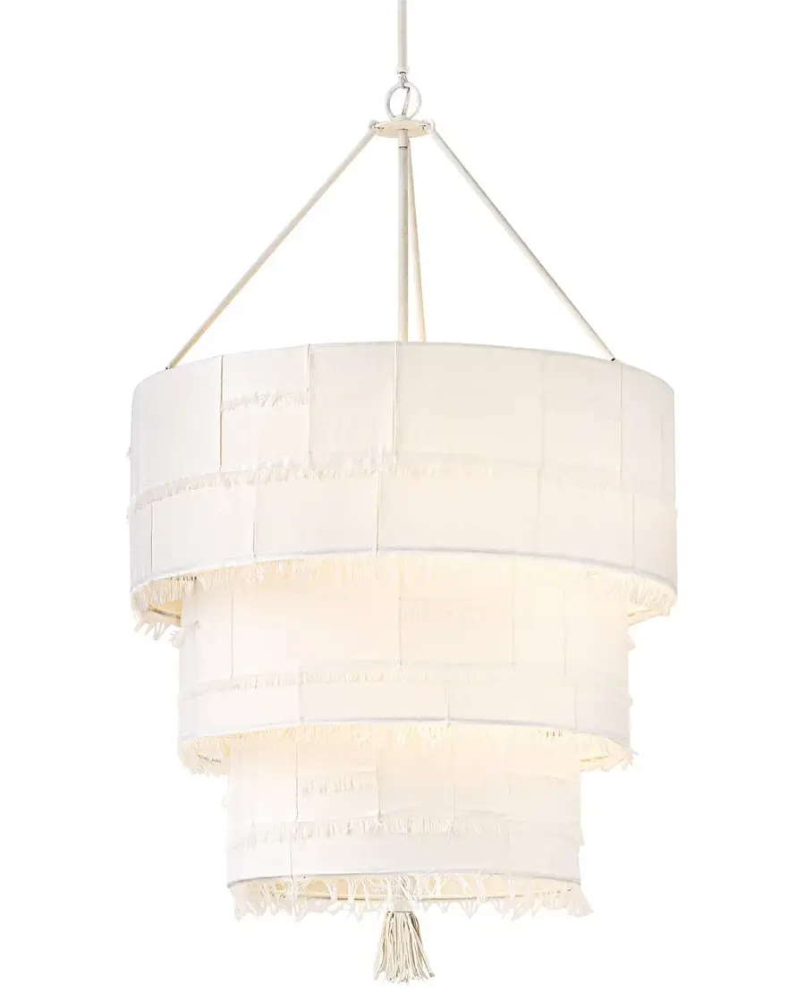 Baya LED Chandelier in Textured Plaster - Image 5