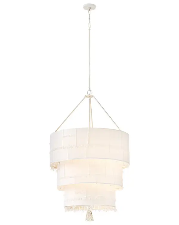 Baya LED Chandelier in Textured Plaster - Image 6