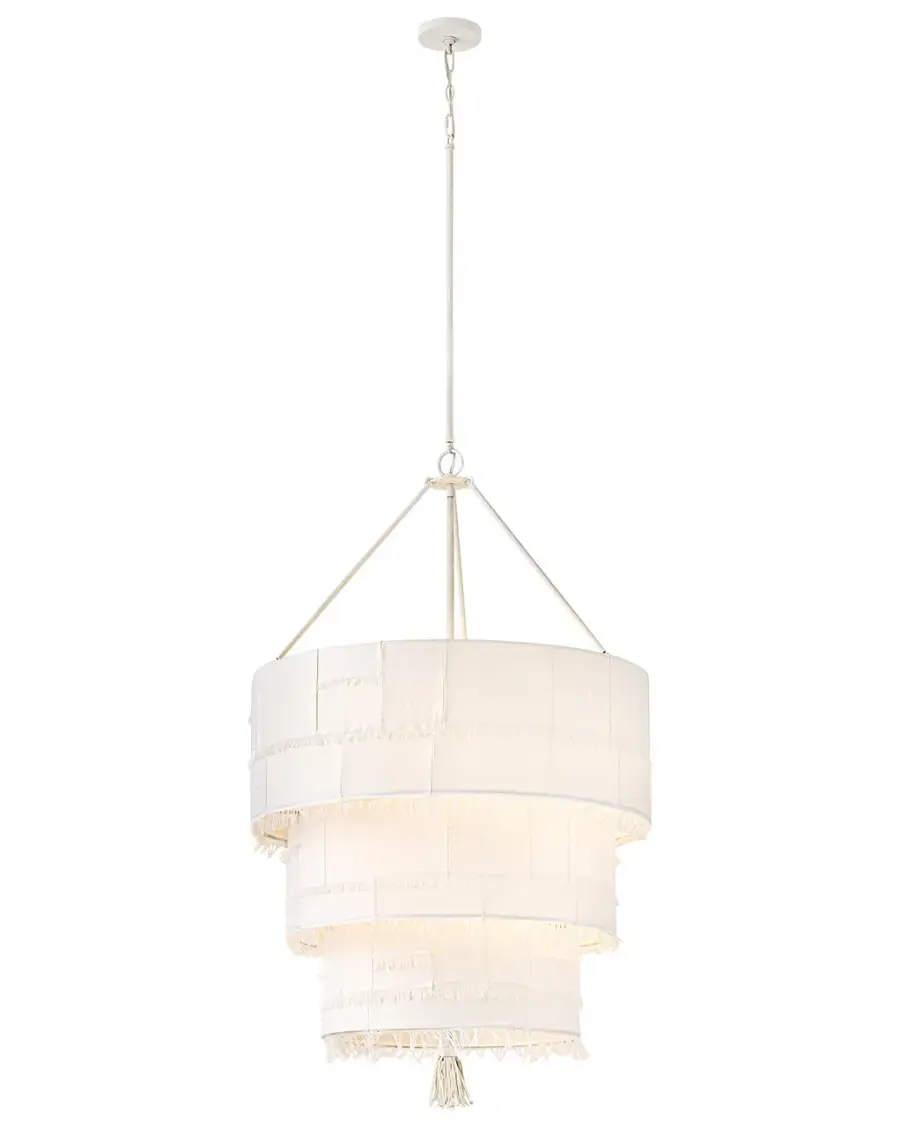 Baya LED Chandelier in Textured Plaster - Image 6